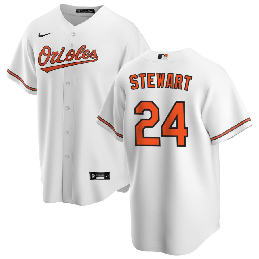 Nike Men #24 DJ Stewart Baltimore Orioles Baseball Jerseys Sale-White